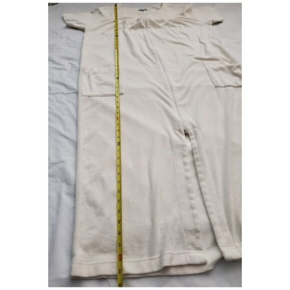 Cuddledown Pima Cotton Terry Cloth  Zip-Front Robe Lounger Size M Grandmacore - Picture 9 of 9